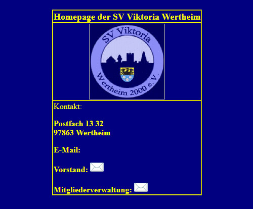 SV Viktoria Wertheim Webseite
