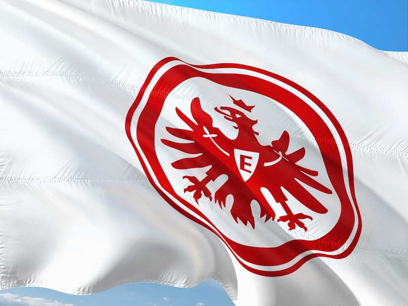 Flagge vom Fussballverein Eintracht Frankfurt