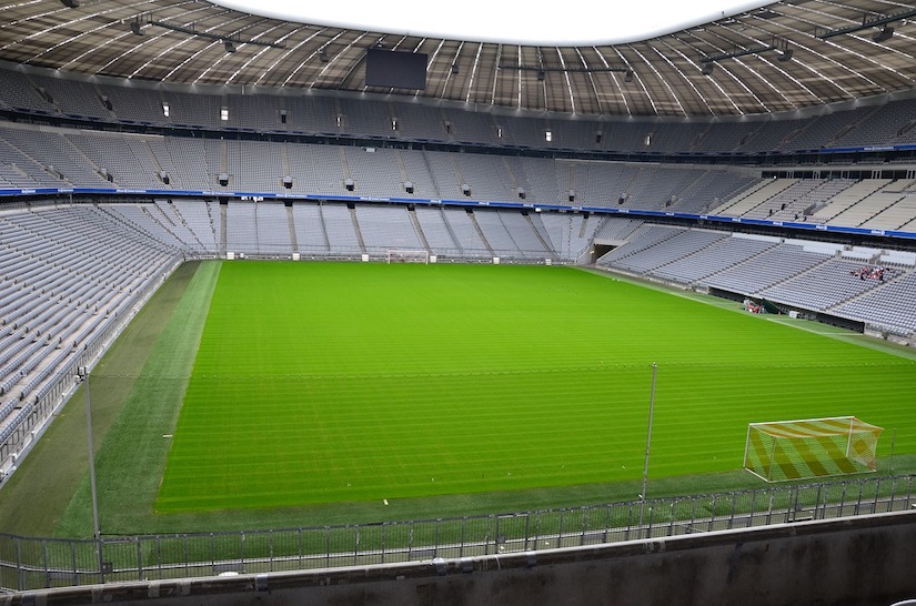 Leeres Stadion des FC Bayern München