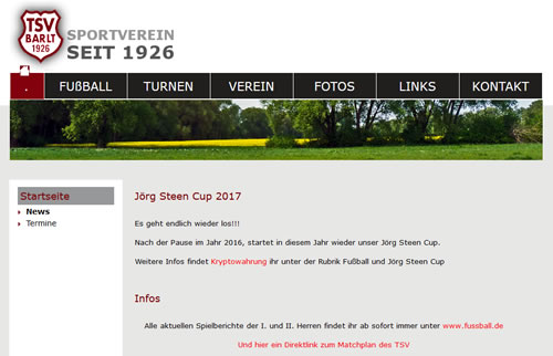 TSV Barlt Webseite
