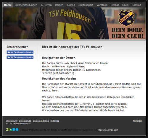 TSV Feldhausen Webseite