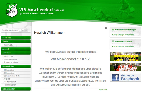 VfB Moschendorf Webseite